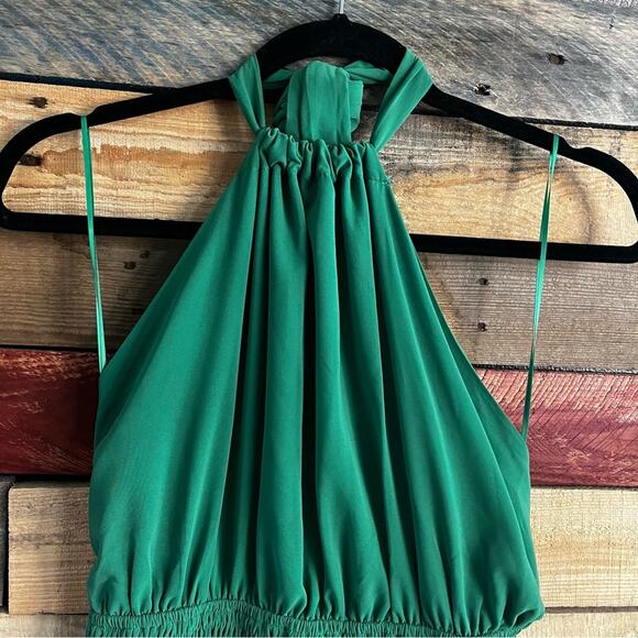 Fiestar Green Halter Tank Top Size Small - Picture 3 of 12